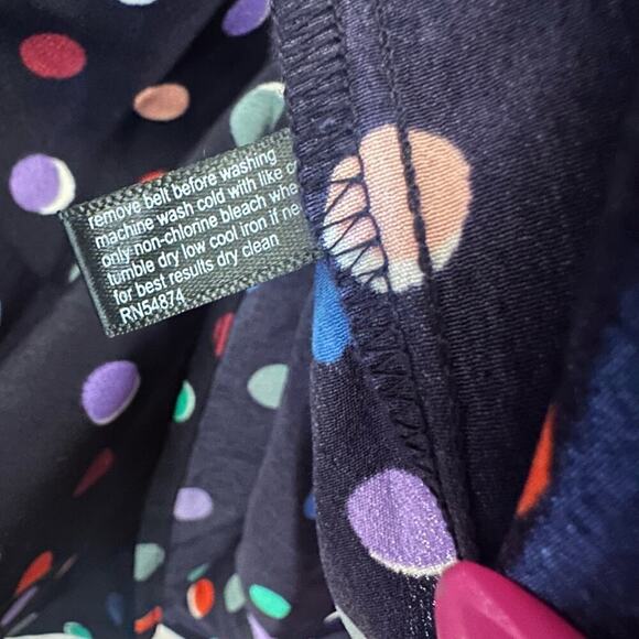 The Limited Ashton Polka Dot Shirt Dress Sz XS Multi Collared Buttoned‎ Preppy - Picture 4 of 7